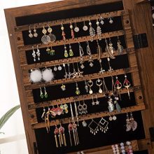 8 LED Lights Lockable Full mirror jewelry organizer