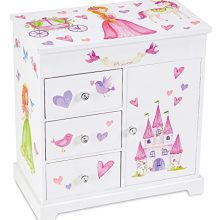 Musical Jewelry Box with 3 Pullout Drawers