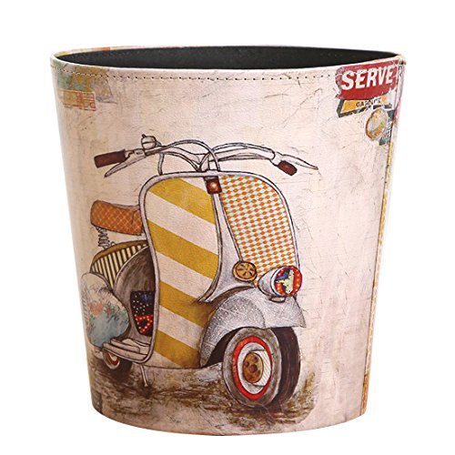 HMANE Wastebasket, British Style PU Leather