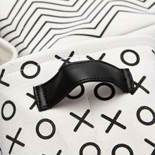 Foldable Mini Square New Black and White Theme Natural Linen
