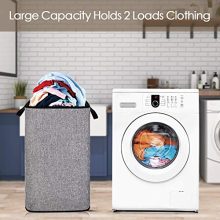 84L Large Laundry Hamper, 24.5" Tall Collapsible Laundry Hamper