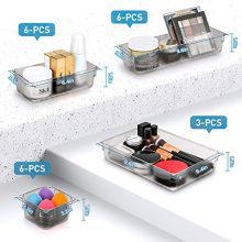 Kootek 21 Pcs Desk Drawer Organizer Trays 4-Size, Bathroom Drawer