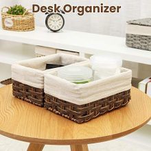 Woven Shelf Baskets Set for Storage Organizing