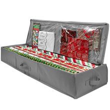 Under Bed Holiday Wrapping Paper Organizer – Durable Storage for Wrapping Supplies, Ribbons, and Bows