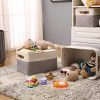 Large Fabric Storage Basket Cube W/Handles for Organizing