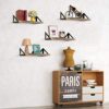 Rustic Wood Wall Shelves, Storage Shelves for Bedroom