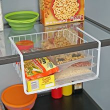 White Wire Under Shelf Storage Basket 4-Piece Set