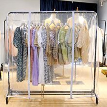 SIWUTIAO Garment Rack Cover,6Ft Transparent PEVA