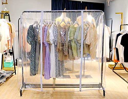 SIWUTIAO Garment Rack Cover,6Ft Transparent PEVA