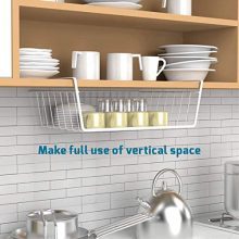 Wire Baskets Under Shelves Storage Rack
