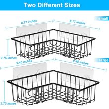 Asija 2-Pack Corner Shower Caddy -  Stainless Steel Adhesive Shower