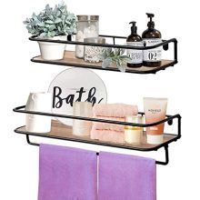 Floating Shelves Bathroom Rustic Wall Mounted Shelf with Towel