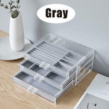Acrylic Jewelry Box With 3 Drawers For Vanity Dresser