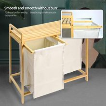 Laundry Hamper and Shelf 2 Sections Laundry Basket