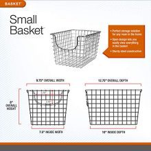 Diversified Scoop Wire Basket Vintage-Inspired Steel Storage