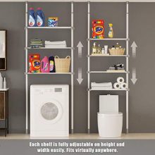 Over The Toilet Storage Rack Easy to Assemble, Height and Width Adjustable