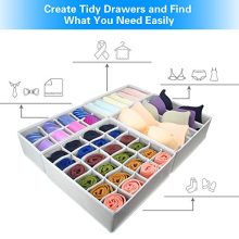 Foldable Drawer Organizers - Set of 4 for Ultimate Underwear, Socks, and Makeup Storage