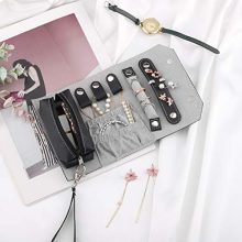 Leather Jewelry Organizer Holder Roll Bag