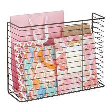 Rust-Resistant Wall-Mounted Magazine Rack – Farmhouse Wire Organizer for Mail, Books & More