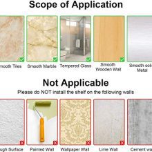 4-Pack Adhesive Shower Caddies – No Drilling, Stainless Steel Wall-Mounted Storage Organizers