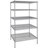 Organize and Optimize with our 24x24 Chrome Wire 5 Shelf Kit - The Ultimate Storage Solution
