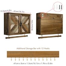 Wall Mounted Jewelry Holder with Wooden Barn Door