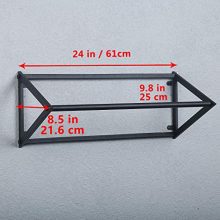 MBQQ Modern Black Metal Clothing Racks Wall Mounted