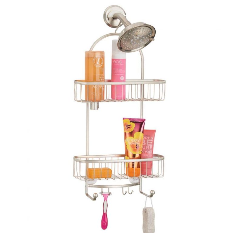 Storage Organizer Center with 2 Wash Cloth Hooks and Baskets