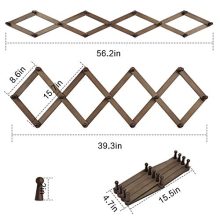 OROPY Wooden Expandable Coat Rack Hanger