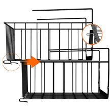 Stackable Under Shelf Basket, GSlife 4 Pack Stackable Wire Storage Basket