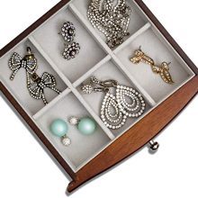 Rowling Large Wooden Jewelry Box Earrling Necklace