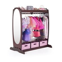 Armoire with Rack, Toy Bins and Full Mirror
