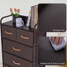 DHMAKER Tall Dresser Storage Chest, 4-Tier 5-Drawer
