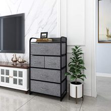 Kamiler 5-Drawer Dresser, 4-Tier Storage Organizer