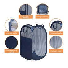Foldable Laundry Hamper Pop-Up Mesh Clothes Hamper