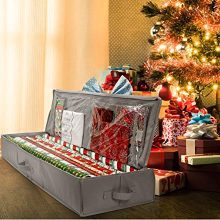 Under Bed Holiday Wrapping Paper Organizer – Durable Storage for Wrapping Supplies, Ribbons, and Bows