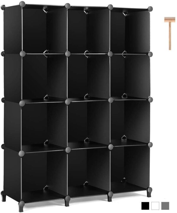 Organizer for Bedroom Book Shelf 12-Cube