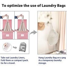MCleanPin Laundry Hamper with Lid and 2 Removable Liners