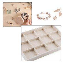 Oirlv Stackable 12 Girds Jewelry Trays, Jewelry Storage
