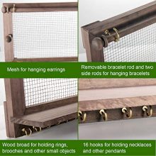 Jewelry Organizer, POZEAN Rustic Jewelry Organizer Wall Mounted