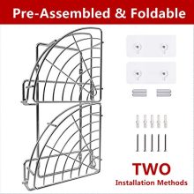 No drilling basket holder wall mounted for kitchen