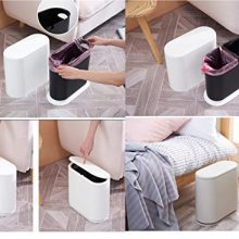 KLGO 2.4 Gallon Slim Plastic Trash Can Wastebasket