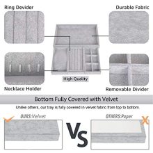 VIEFIN Velvet Stackable Jewelry Tray, Earring Drawer