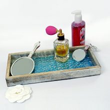 Holder for Guest Hand Towel Mosaic Tray for Luxurious Bath countertop