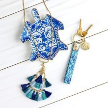 Lilly Pulitzer Women's Blue Porcelain Jewelry Trinket Tray