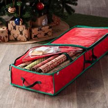 ZOBER PE Underbed Gift Wrap Organizer, Interior Pockets