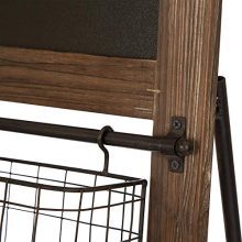 Glitzhome Magazine Rack 3 Tier Magazine Rack with 4 Baskets