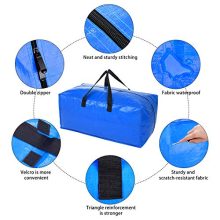 Extra Large Heavy Duty Storage Bags – 4-Pack XL Moving Bags for College Dorms, Clothes, and Household Storage