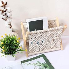 VASTAIR Boho Magazine Rack, Book Newspaper Notebook Holder Storage