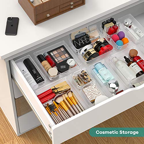 Kootek 16 Pcs Desk Drawer Organizer Set 5-Size Bathroom Drawer